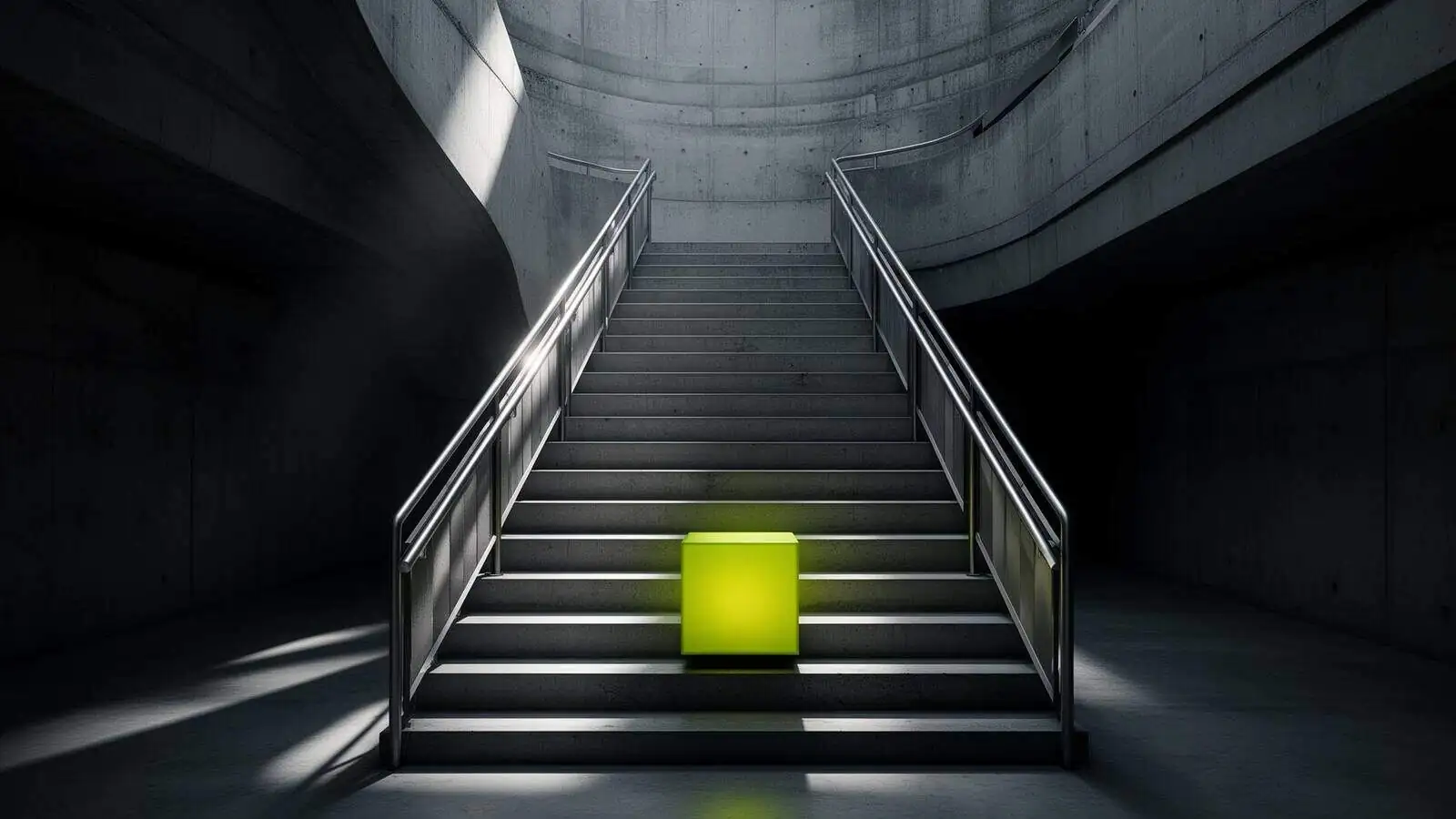 Quiet modernist studio with monolithic sculpture — the Krutash studio