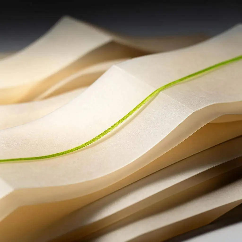 Layered cream paper terrain — operational performance stack