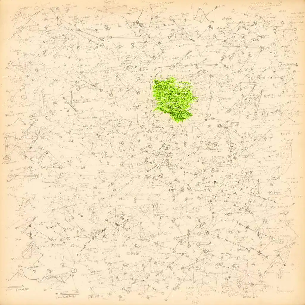 Pattern recognition diagrams on cream paper